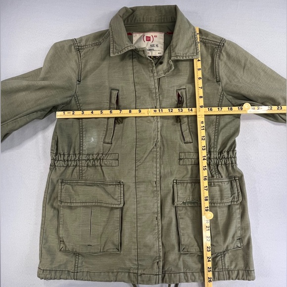 Gap (Red) Faded Olive Field Jacket Style w/Full Snap Closure - Picture 11 of 11